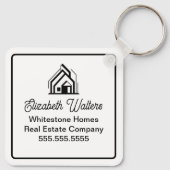 Modern Real Estate Company Customized Realtor Schlüsselanhänger (Rückseite)