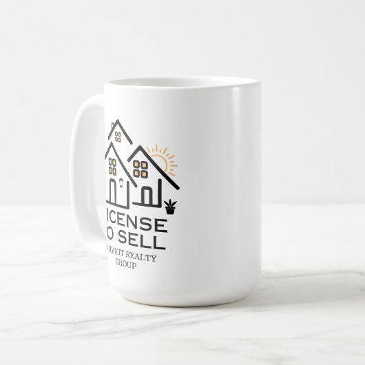Modern Real Estate License To Sell Kaffeetasse (Vorderseite Links)