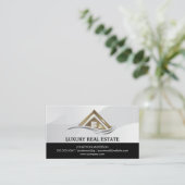 Modern Real Estate Logo | Property Management Visitenkarte (Stehend Vorderseite)