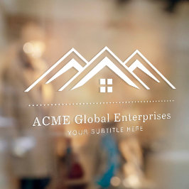 Modern Real Estate Promotional Realtor Logo Fensteraufkleber