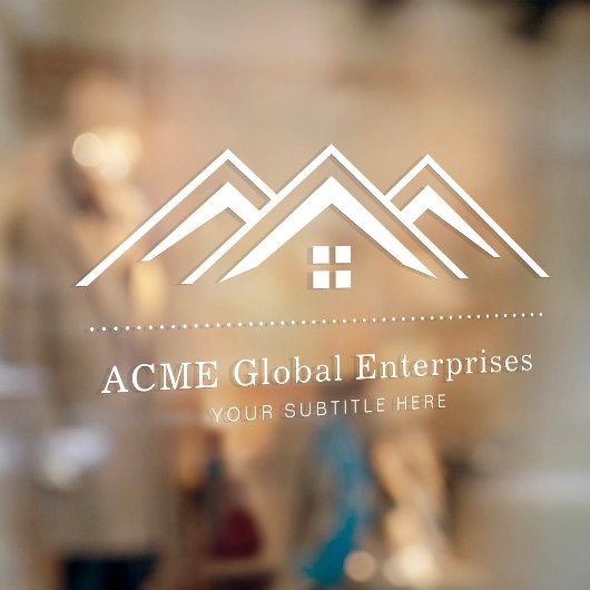 Modern Real Estate Promotional Realtor Logo Fensteraufkleber