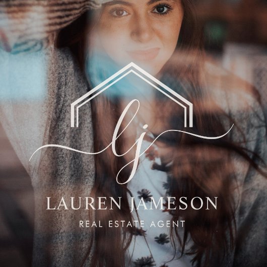 Modern Real Estate Promotional Realtor Logo Fensteraufkleber