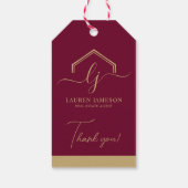 Modern Real Estate Promotional Realtor Logo Geschenkanhänger (Rückseite)