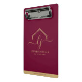 Modern Real Estate Promotional Realtor Logo Mini C Klemmbrett (Gewinkelt2)