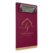 Modern Real Estate Promotional Realtor Logo Mini C Klemmbrett (Schrägansicht)