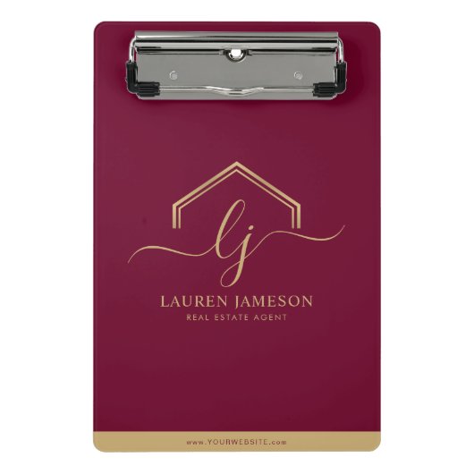 Modern Real Estate Promotional Realtor Logo Mini C Klemmbrett (Vorderseite)