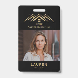 Modern Real Estate Promotional Realtor Name Tag Ausweis
