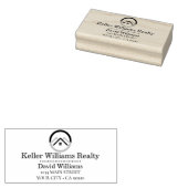 Modern Real Estate white and gold custom logo Gummistempel (Stempel)