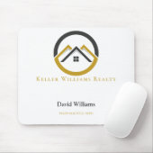 Modern Real Estate white and gold custom logo  Mousepad (Mit Mouse)