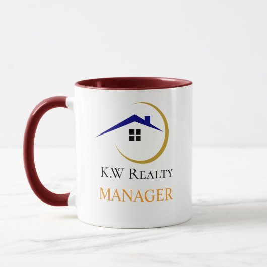Modern Real Estate white and gold custom logo  Tasse (Links)