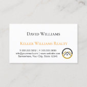 Modern Real Estate white and gold custom logo  Visitenkarte (Rückseite)