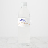 Modern Real Estate white and gold custom logo  Wasserflaschenetikett (Vorderseite)