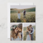 Modern Real Vellum Overlay Simple 4 Foto Wedding Einladung (Rückseite)