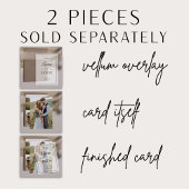 Modern Real Vellum Overlay Simple 4 Foto Wedding Einladung