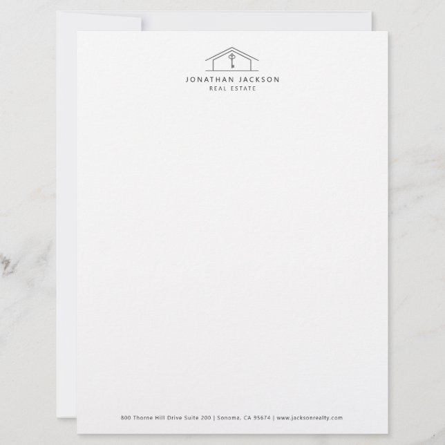 Modern Realtor Home Logo Briefbogen (Vorderseite)