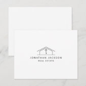 Modern Realtor Home Logo Mitteilungskarte (Vorne/Hinten)