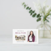 Modern Realtor Real Estate Agent Photo Visitenkarte (Stehend Vorderseite)