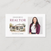 Modern Realtor Real Estate Agent Photo Visitenkarte (Vorderseite)