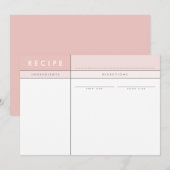 MODERN RECIPE CARD organisatorischer Block minimal Dankeskarte (Vorne/Hinten)