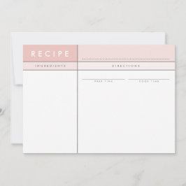 MODERN RECIPE CARD organisatorischer Block minimal Dankeskarte