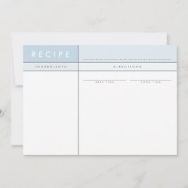 MODERN RECIPE CARD Organizer minimale Baby Blue Dankeskarte