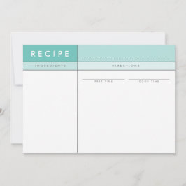 MODERN RECIPE CARD Veranstalter fett minimalen Jad Dankeskarte