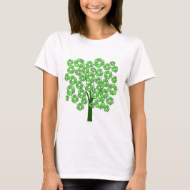 Modern recyceln Grün Symbol-Baum T-Shirt