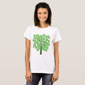 Modern recyceln Grün Symbol-Baum T-Shirt (Vorne ganz)
