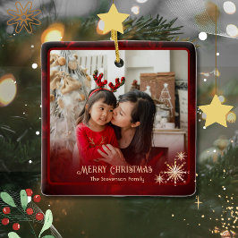 Modern Red 2 Fotos - Weihnachten Keramikornament