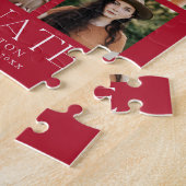 Modern Red 9 Foto Collage Abschluss Puzzle (Seite)