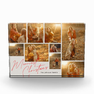 Modern Red 9 Multi Collage Weihnachten Fotoblock