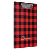 Modern Red and Black Buffalo Check Klemmbrett (Rechts)