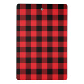 Modern Red and Black Buffalo Check Mini Klemmbrett (Rückseite)