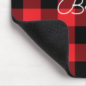 Modern Red and Black Buffalo Check Mousepad (Ecke)