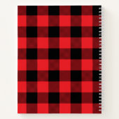Modern Red and Black Buffalo Check Notizblock (Rückseite)