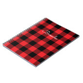 Modern Red and Black Buffalo Check Notizblock (Linke Seite)