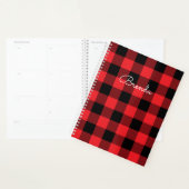 Modern Red and Black Buffalo Check Planer (Anzeige)