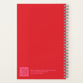 Modern Red and Pink Checkerboard Notebook Notizblock (Rückseite)