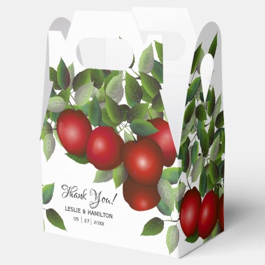 Modern Red Apples Frucht | GASTGESCHENK HOCHZEIT Geschenkschachtel (Geöffnet)