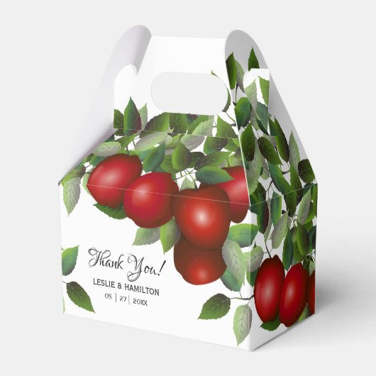 Modern Red Apples Frucht | GASTGESCHENK HOCHZEIT Geschenkschachtel (Vorderseite)