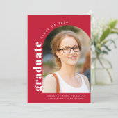 Modern Red Arch 2024 Foto Abschluss Ankündigung (Stehend Vorderseite)