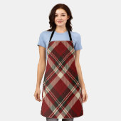 Modern Red Beige Christmas Pattern Schürze (Getragen)