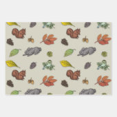 Modern Red Berry Christmas Bird Red Gray Wrapping Geschenkpapier Set (Vorderseite 3)