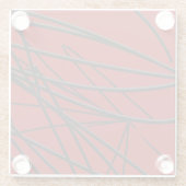 Modern Red Black Abstrakt Glasuntersetzer (Rückseite)