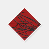 Modern Red Black Abstrakt Serviette (Ecke)
