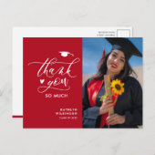 Modern Red Black Foto Einfaches Abschluss Vielen D Postkarte (Vorne/Hinten)