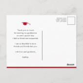 Modern Red Black Foto Einfaches Abschluss Vielen D Postkarte (Rückseite)