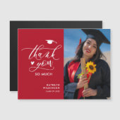 Modern Red Black Minimalistisch Abschluss Vielen D Magnetkarte (Vorne/Hinten)