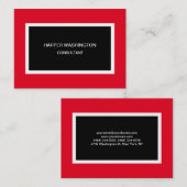 Modern Red Black Minimalistisch Beruflich Visitenkarte (Vorne/Hinten)