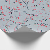 Modern Red Blue Beerens Illustration Geschenkpapier (Ecke)